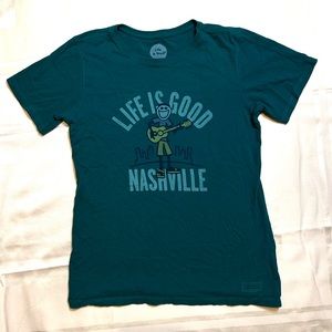 Life is Good Green Nashville Women’s T-Shirt S